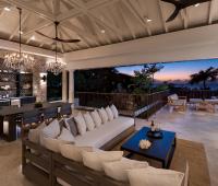 Elsewhere 10 Bedroom Sandy Lane Villa For Rent In Barbados Lounge Area at Dusk