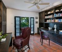 Library at Elsewhere 10 Bedroom Sandy Lane Villa For Rent In Barbados 
