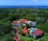 Aerial Shot of Elsewhere 10 Bedroom Sandy Lane Villa For Rent In Barbados 