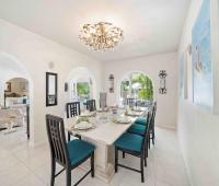 Dene Court Sandy Lane Barbados Formal Dining Area with view to pool