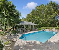 Dene Court Sandy Lane Barbados Pool Deck with Gazebo and Tropical Gardens