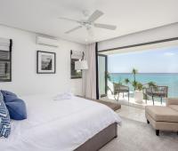 Barbados Vacation Villa Dolphin Beach House Master Bedroom with Ocean View and Patio