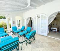 Fosters House Holiday Rental In Barbados Covered Patio with Access To Living Room