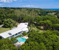 Sandy Lane Holiday Villa Barbados Halle Rose Aerial Shot of Property Towards Ocean