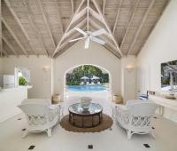 Heronetta Sandy Lane Estate Barbados Pool House Looking onto Pool Deck