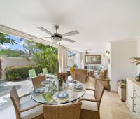 Hummingbird Villa Mullins Bay Barbados Outside Patio With Seating and Dining Table