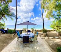 Beachfront Barbados Villa Rental Seascape Dining Table By Ocean