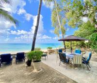 Beachfront Barbados Villa Rental Seascape Beach and Lounger Views