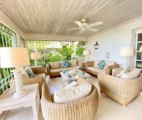 Beachfront Barbados Villa Rental Seascape Outdoor Living Room