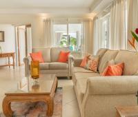 Beachfront Holiday Rental Barbados Palm Beach 410 Living Room Sofa
