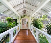 Point of View Holiday Rental In Sandy Lane Barbados Formal Entrance Over Koi Pond