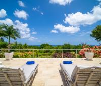 Point of View Holiday Rental In Sandy Lane Barbados Sun Loungers with View Over Caribbean Sea