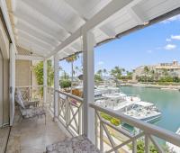 Rental Condo 266 Port St. Charles Barbados Patio with Marina View