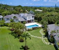 Sandy Lane Barbados Holiday Rental Rose of Sharon Aerial View of House and Gardens