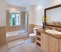Sandy Lane Barbados Holiday Rental Rose of Sharon Master Bathroom with Tub and Shower