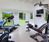Sandy Lane Barbados Holiday Rental Rose of Sharon Home Gym with Full Equipment