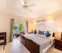 Barbados Beachfront Vacation Rental Villa Seawards Bedroom 2 With Patio Access