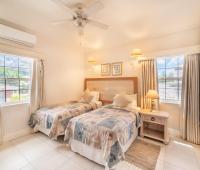 Barbados Beachfront Vacation Rental Villa Seawards Bedroom 3 With Twin Beds