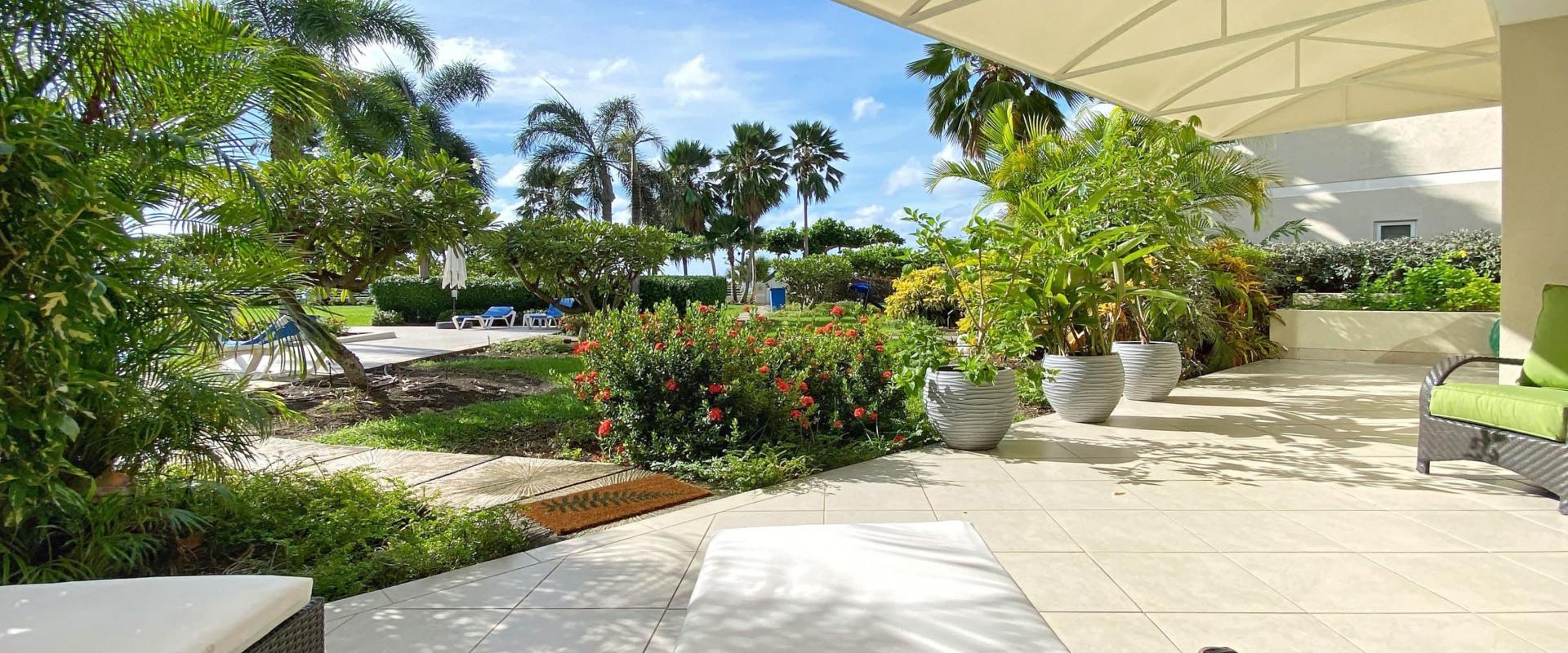 Palm Beach 211 Barbados Beachfront Vacation Condo Rental Lounge Chairs
