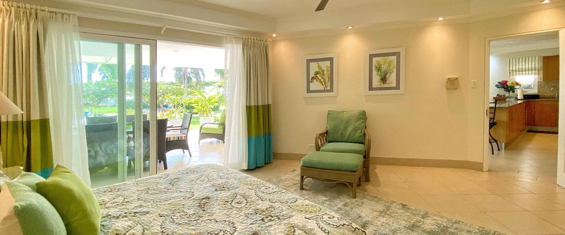 Palm Beach 211 Barbados Beachfront Vacation Condo Rental Primary Bedroom with King Bed