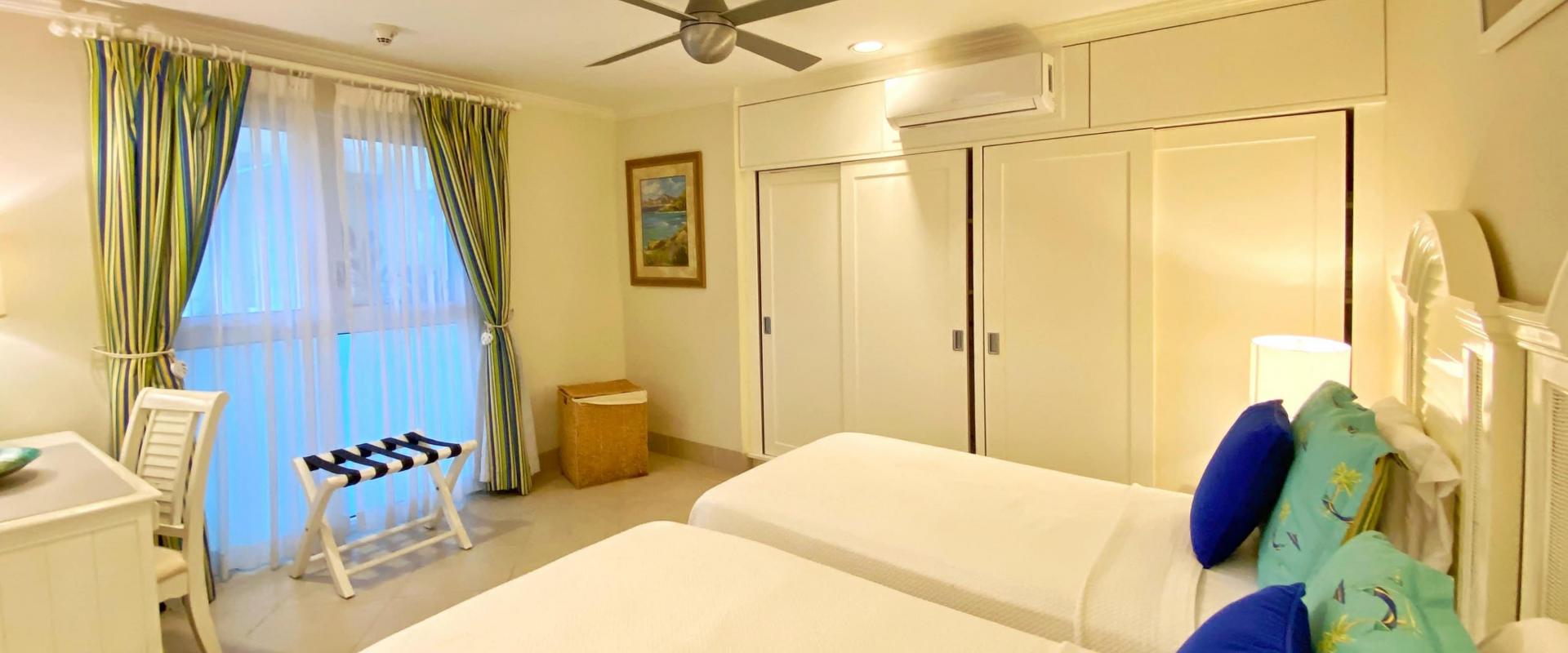 Palm Beach 211 Barbados Beachfront Vacation Condo Rental Bedroom 2 View Towards Window