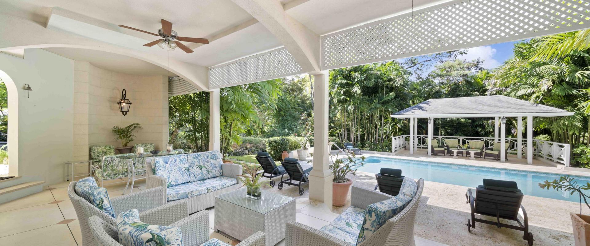 Dene Court Sandy Lane Barbados Lounge and Seating Area by Pool Deck