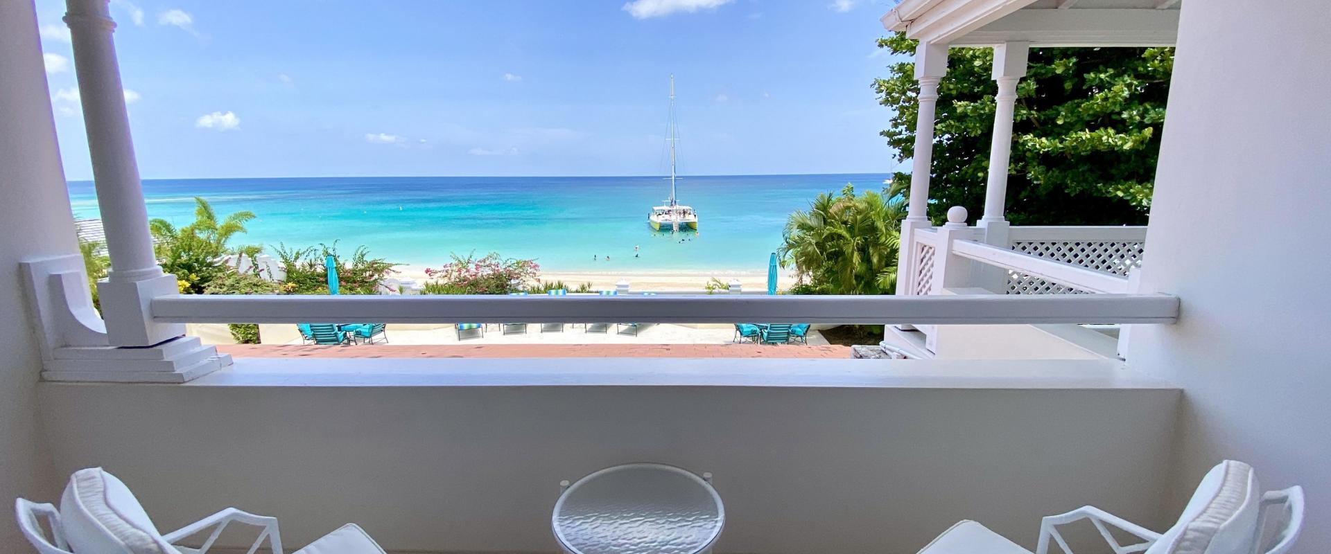 Fosters House Holiday Rental In Barbados Bedroom 4 Patio with Ocean View