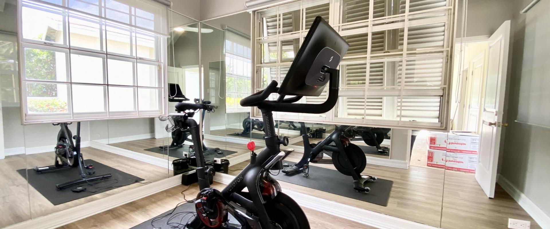 Fosters House Holiday Rental In Barbados Gym with Peloton Bike