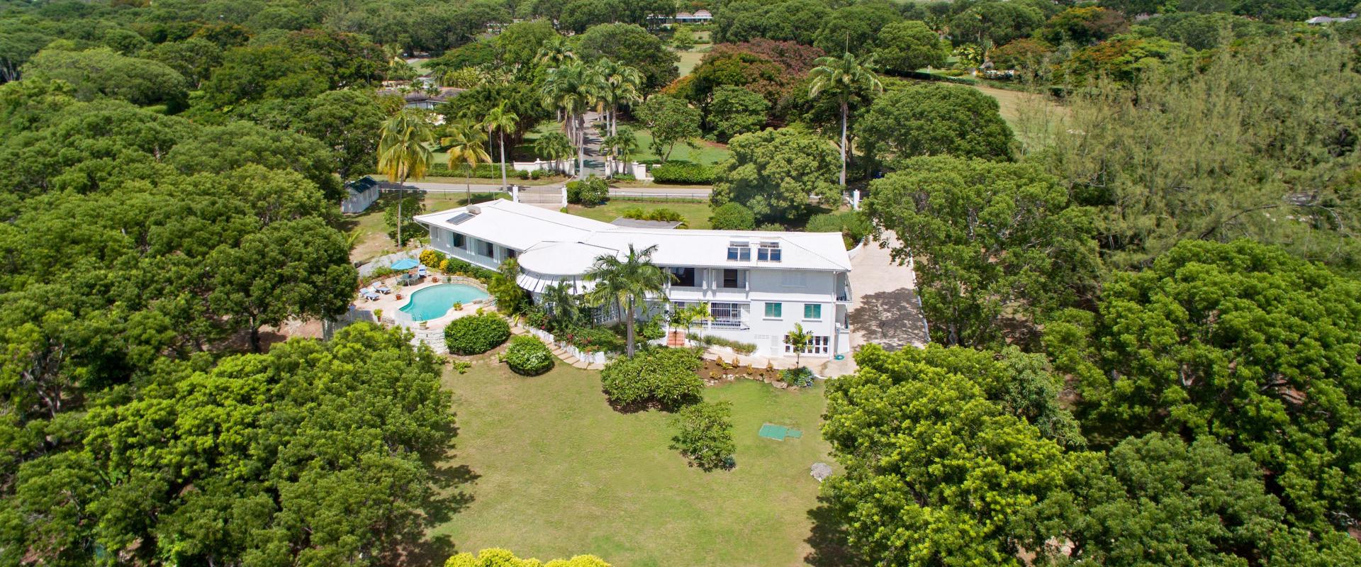 Sandy Lane Holiday Villa Barbados Halle Rose Aerial Shot Towards Golf Course