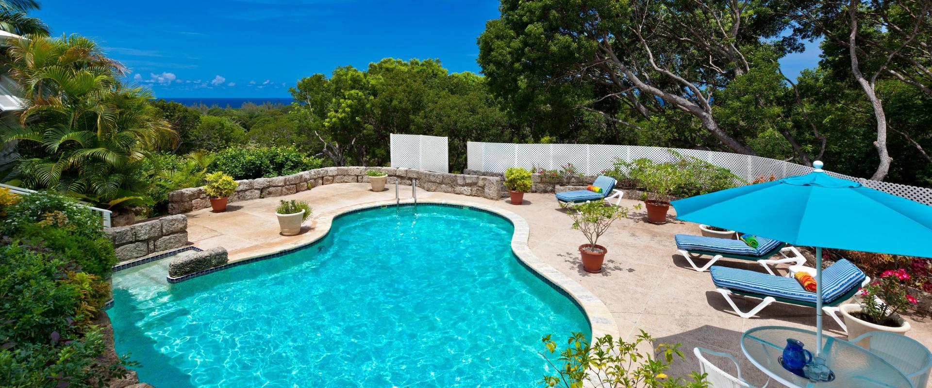Sandy Lane Holiday Villa Barbados Halle Rose Swimming Pool and Loungers