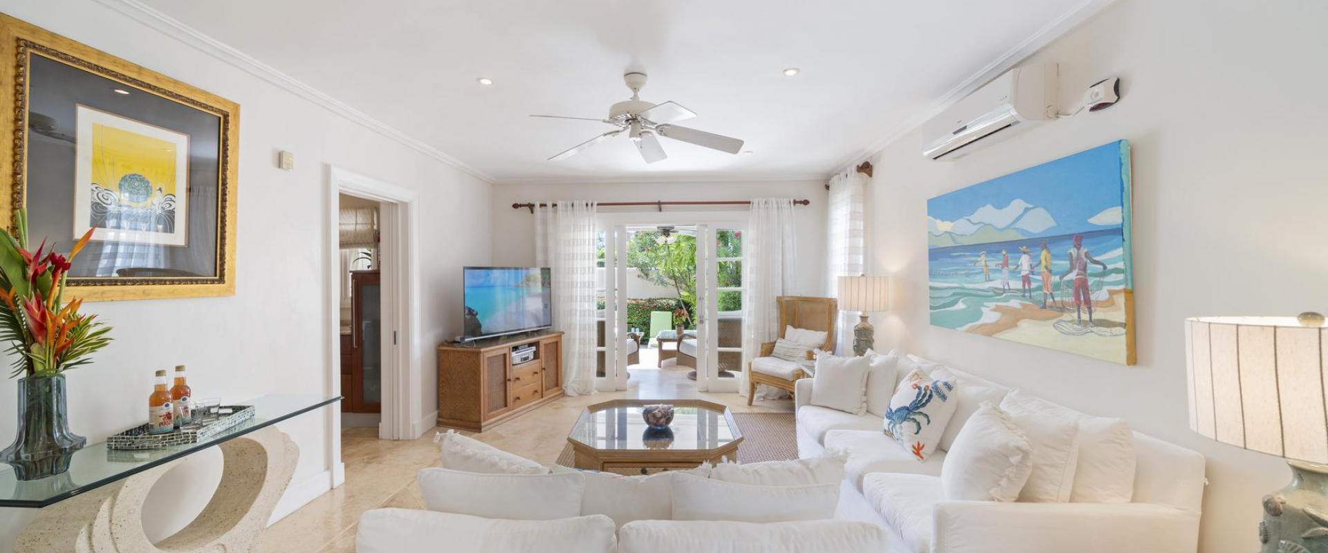 Hummingbird Villa Mullins Bay Barbados Living Room with Couch Seating
