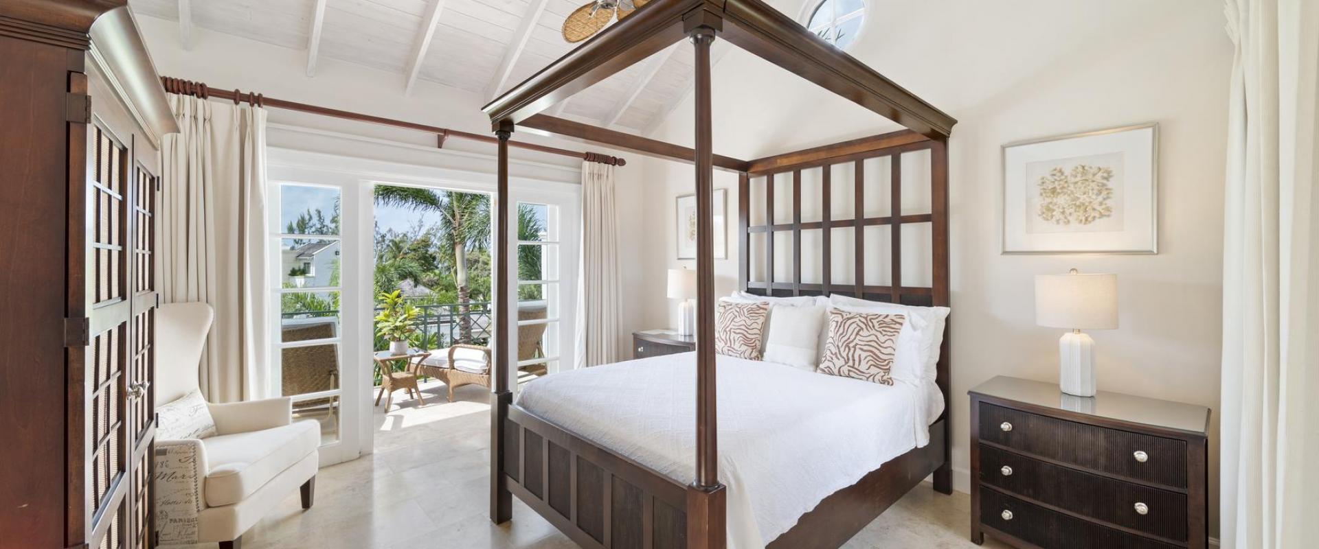 Hummingbird Villa Mullins Bay Barbados Primary Bedroom with Four Poster Bed