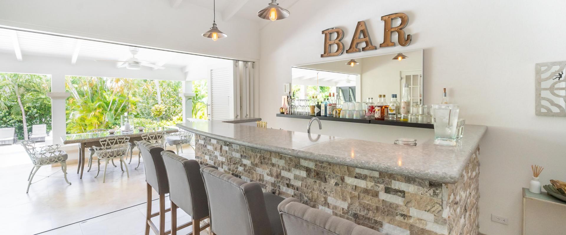Palm Tree Villa Sandy Lane Barbados Private Bar Area