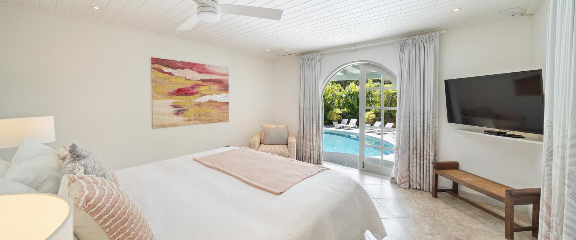 Phoenix Villa Sandy Lane Barbados Primary Bedroom with Pool View