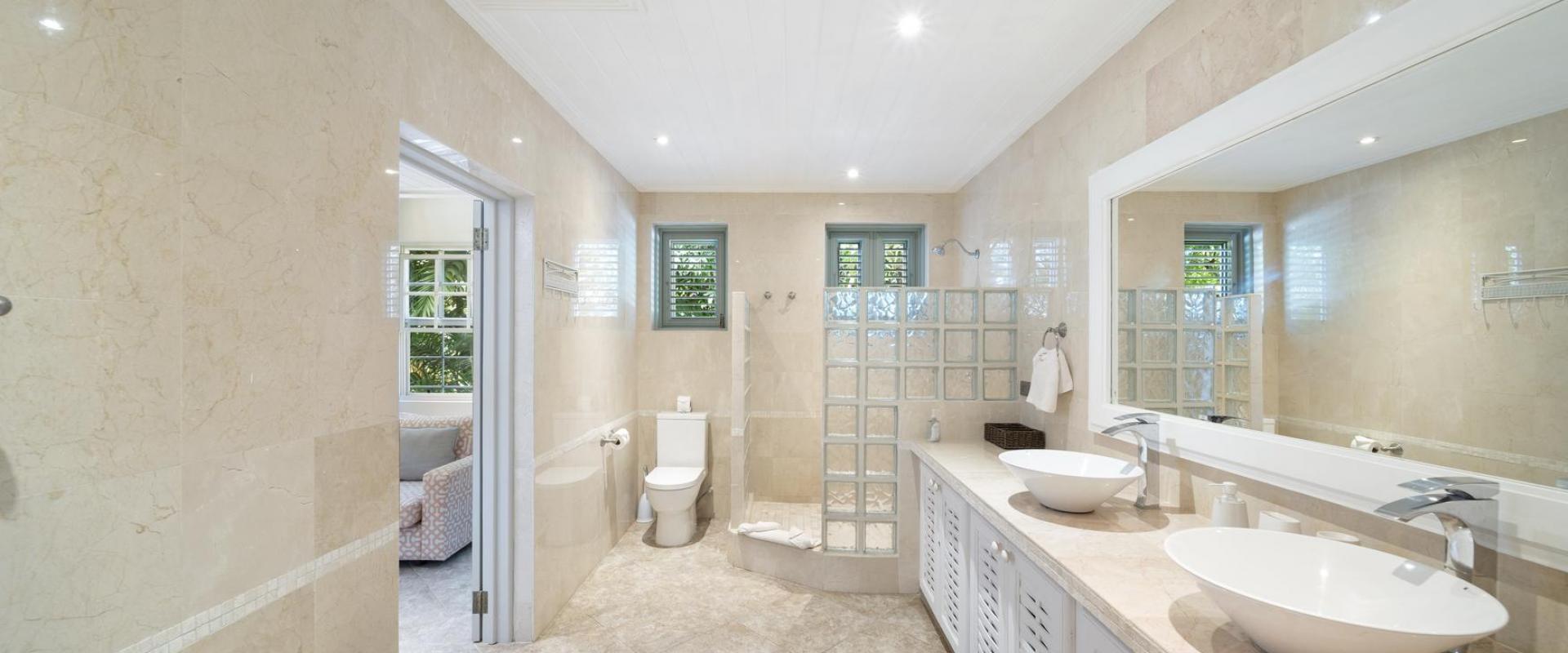 Phoenix Villa Sandy Lane Barbados Primary Bathroom With Double Vanity