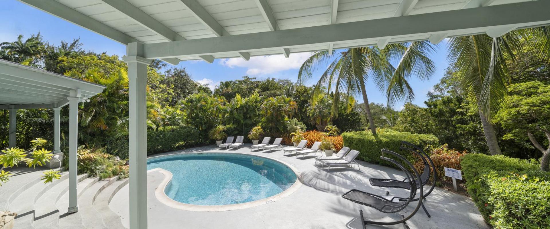 Phoenix Villa Sandy Lane Barbados Pool Deck and Garden View