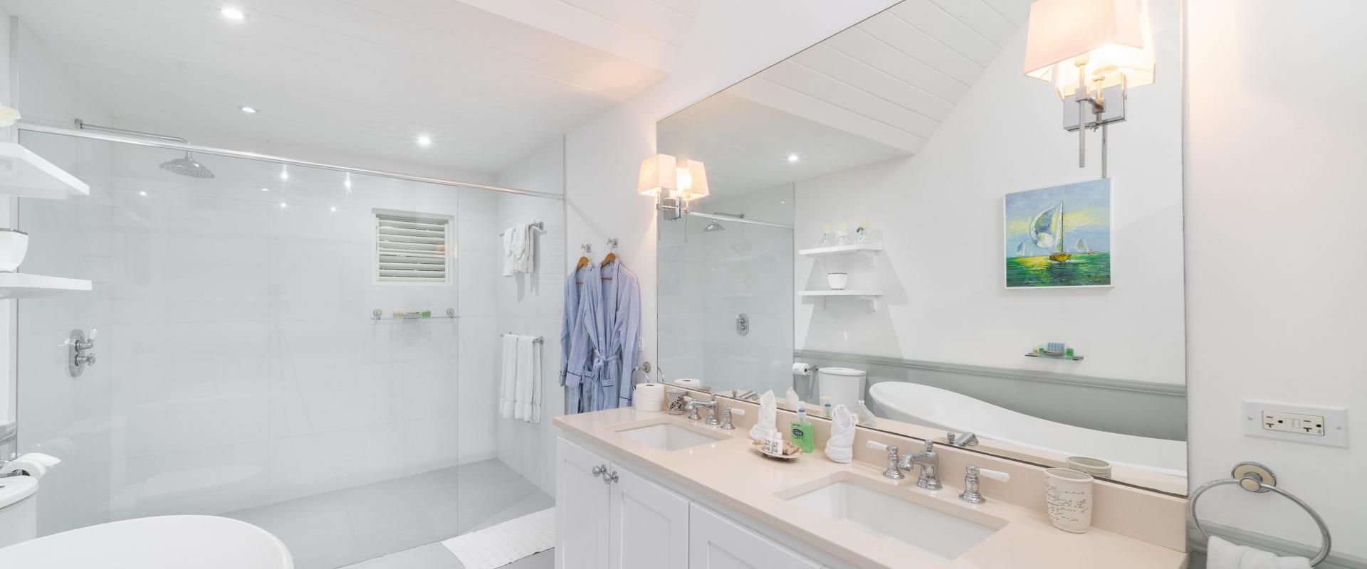 Point of View Holiday Rental In Sandy Lane Barbados Bathroom 2 With Shower and Tub