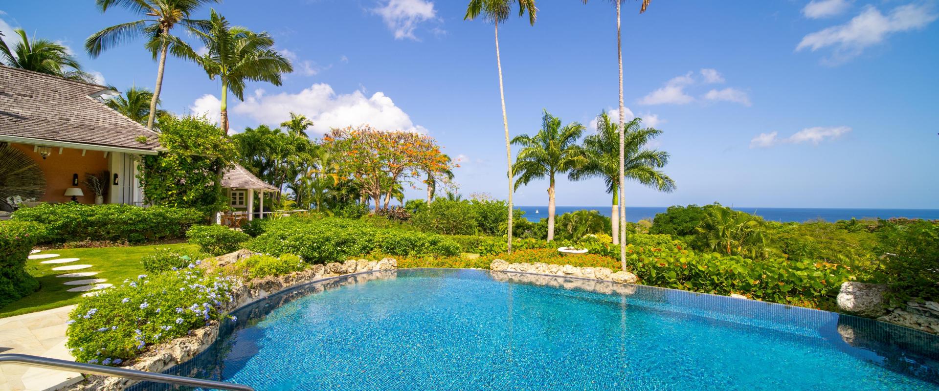 Point of View Holiday Rental In Sandy Lane Barbados Southern Pool with Garden and Ocean Views