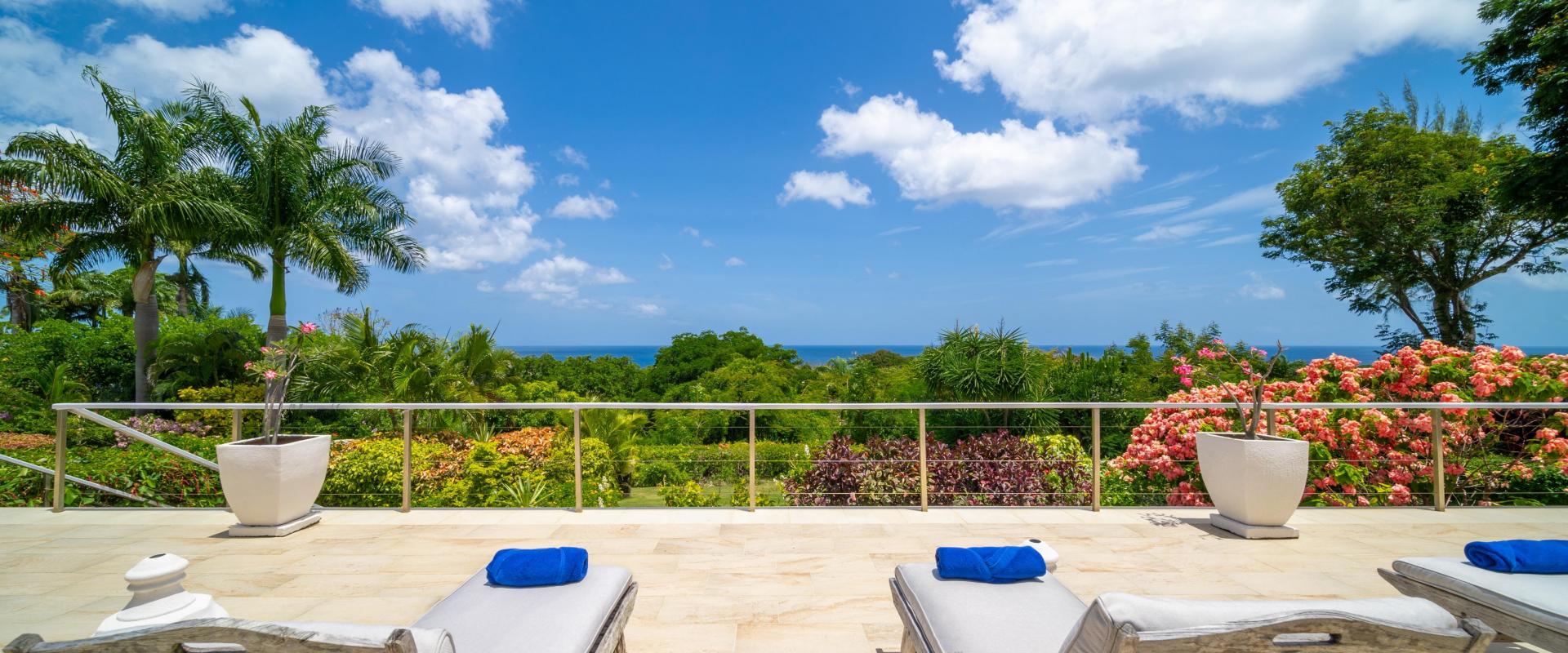 Point of View Holiday Rental In Sandy Lane Barbados Sun Loungers with View Over Caribbean Sea
