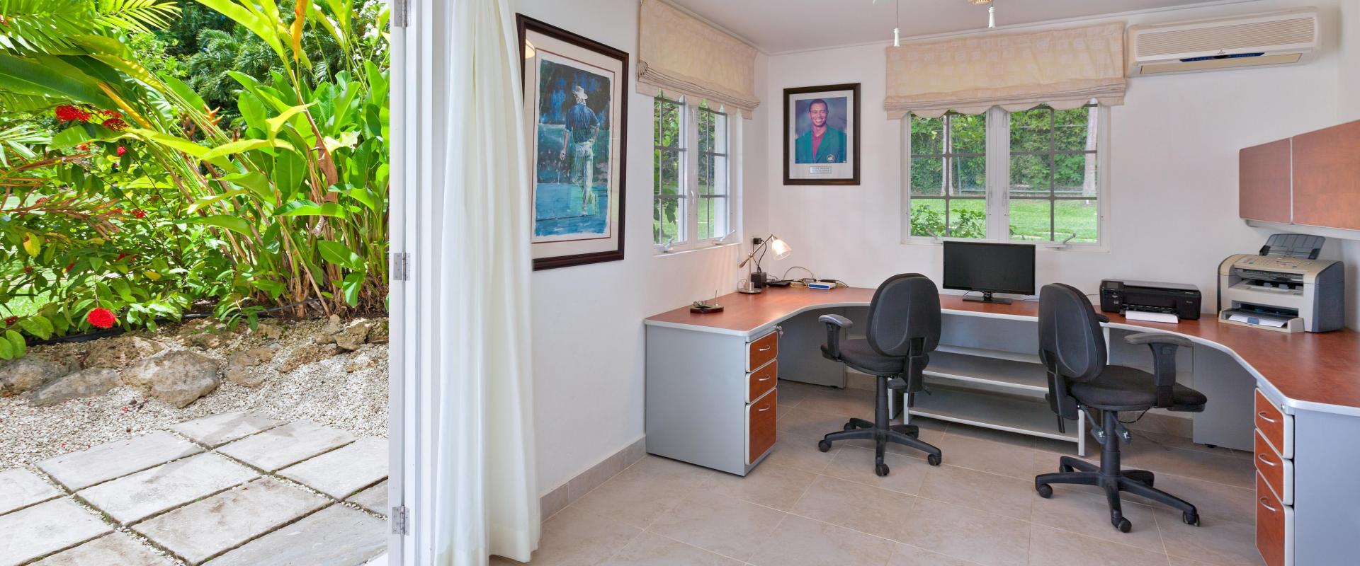 Sandy Lane Barbados Holiday Rental Rose of Sharon Private Office