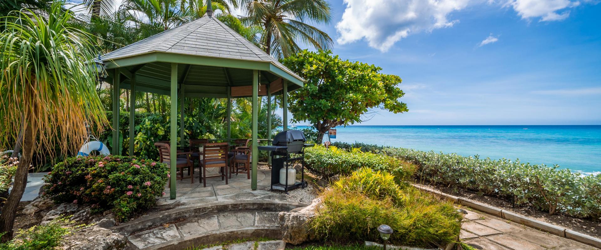 Barbados Beachfront Vacation Rental Villa Seawards Gazebo with Oceanview