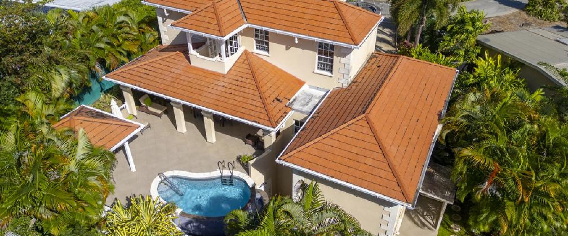 Tara Barbados 4 Bedroom Holiday Rental Villa Aerial Shot of Home