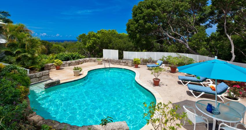 Barbados Holiday Rental Halle Rose Sandy Lane Pool and Ocean View