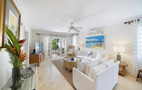 Hummingbird Villa Mullins Bay Barbados Living Room with Patio Door