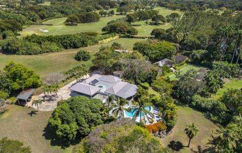 Phoenix Villa Sandy Lane Barbados Aerial Shot Towards Golf Course