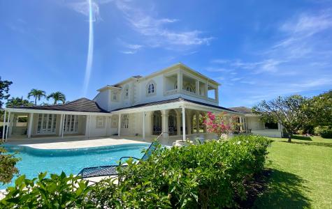 Villa Marca Royal Westmoreland Barbados Vacation Rental Swimming Pool and View of House From Golf Course